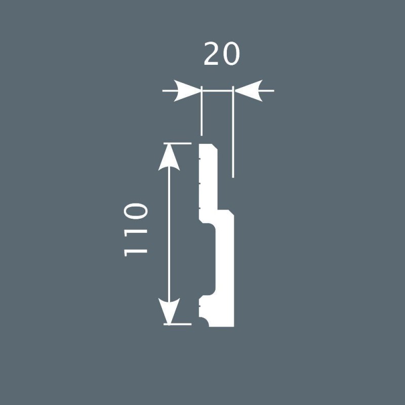 Плинтус П010, 110х20, экополимер