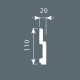 Плинтус П010, 110х20, экополимер