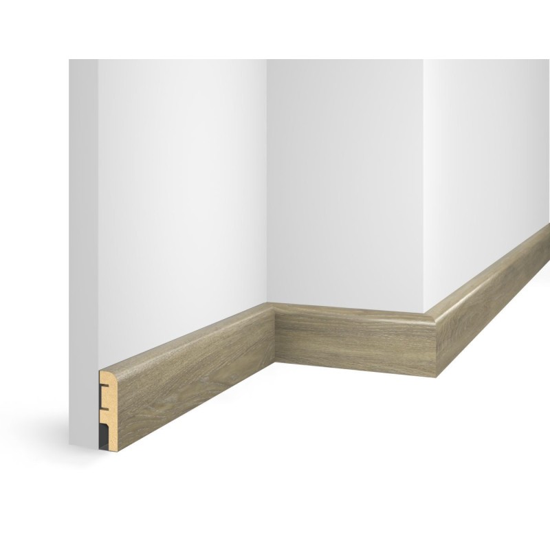 Плинтус  из МДФ, дуб Сахара, иск. шпон, EP02