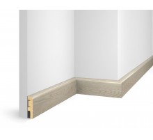 Плинтус 60x16x2400 мм, дуб Сноу, иск. шпон, EP02