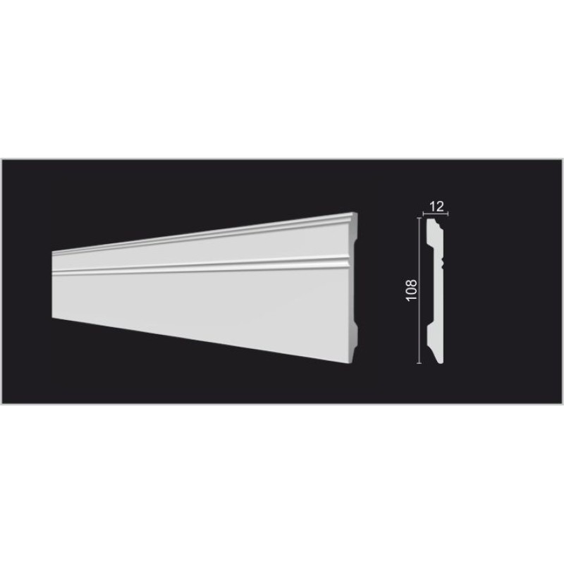 DD105 Плинтус широкий из дюрополимера