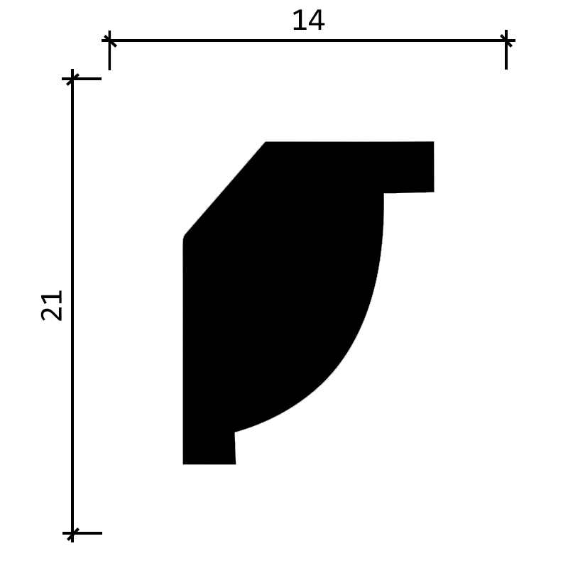 DD09 Карниз потолочный из дюрополимера   