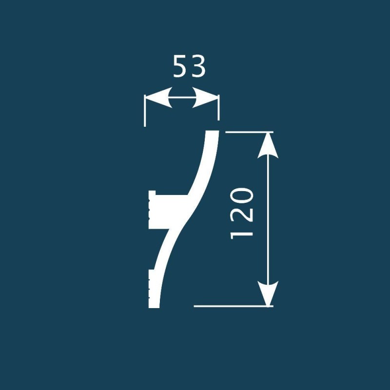 Карниз К002, 120х53, экополимер