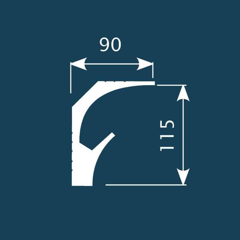 К25, карниз 115х90, экополимер