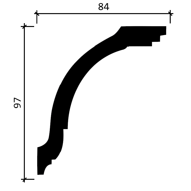 DD08 Карниз потолочный из дюрополимера   