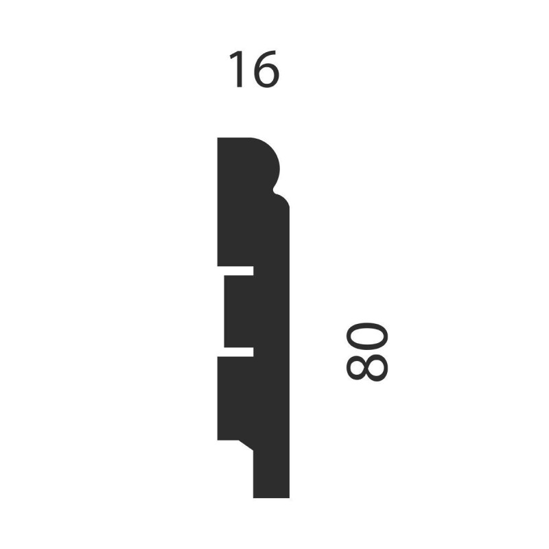 Плинтус под покраску из МДФ, с пазом, AP09