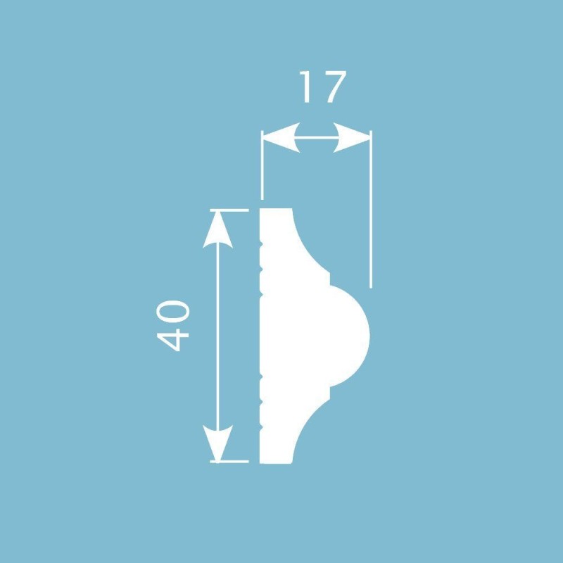 Молдинг М002, 40х17, экополимер