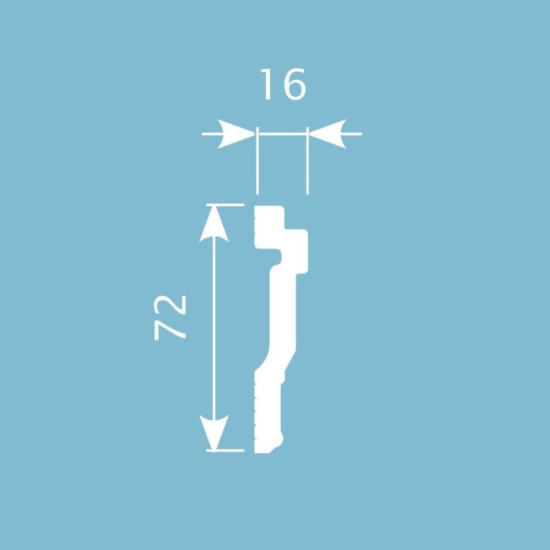 Молдинг М026, 72х16, 2000мм, Экополимер/15