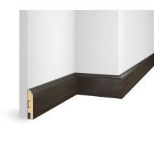 Плинтус 80x16x2400 мм, дуб Темный, иск. шпон, EP07