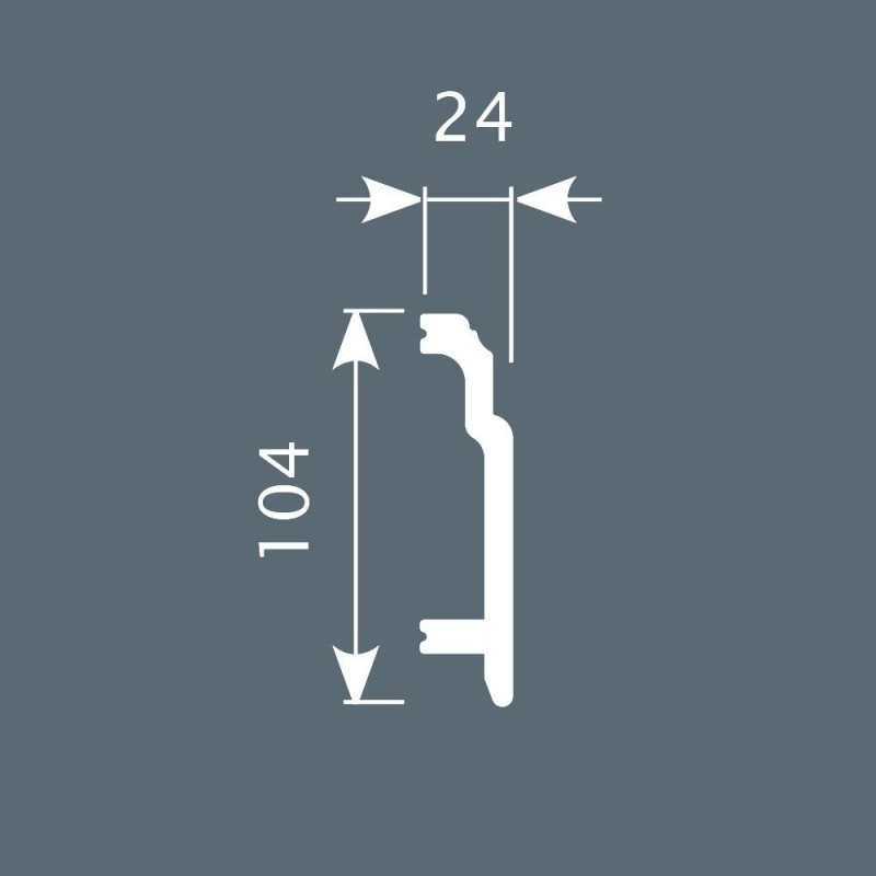 Плинтус П003, 102х24, 2000мм, экополимер