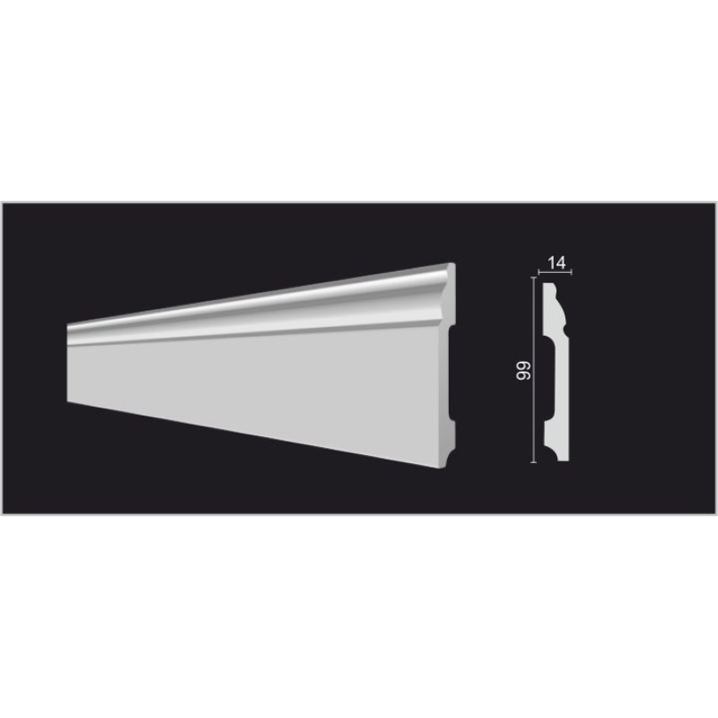 DD15 Плинтус напольный из дюрополимера   