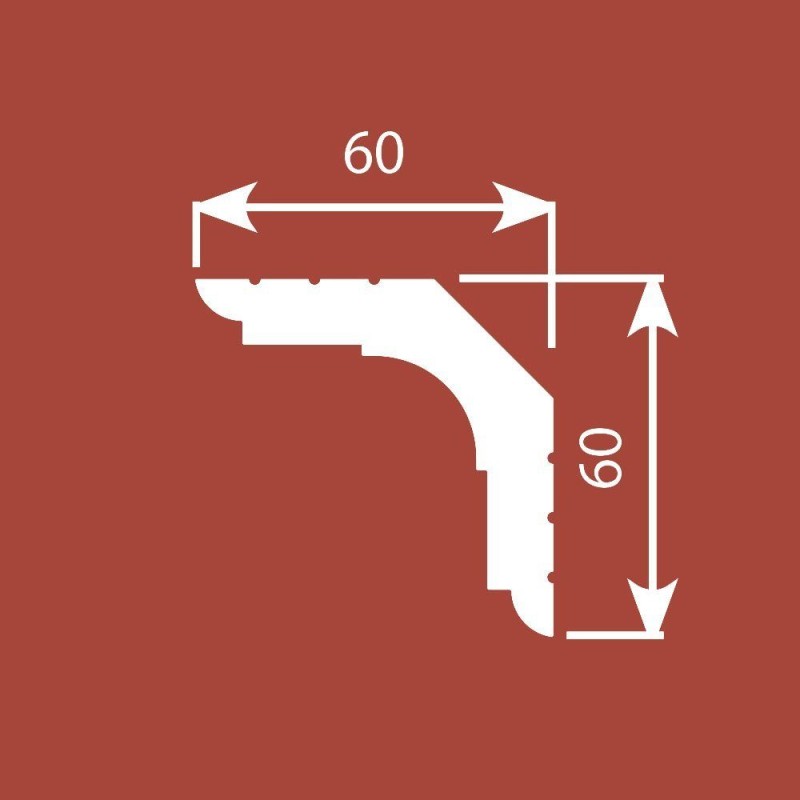 К6, Карниз 60х60, экополимер