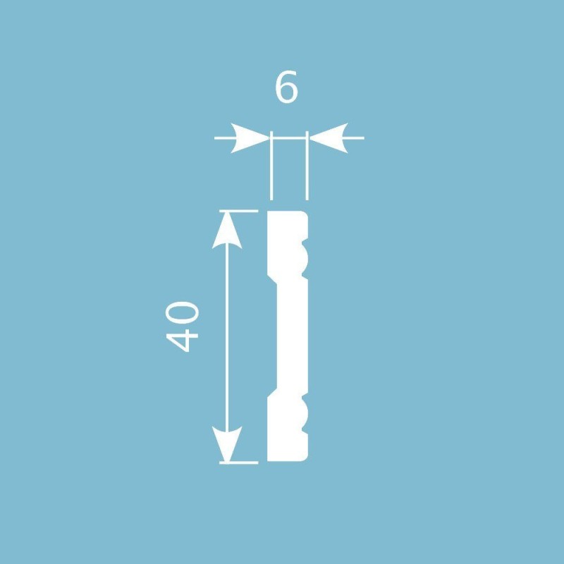 Молдинг М015, 40х6, экополимер