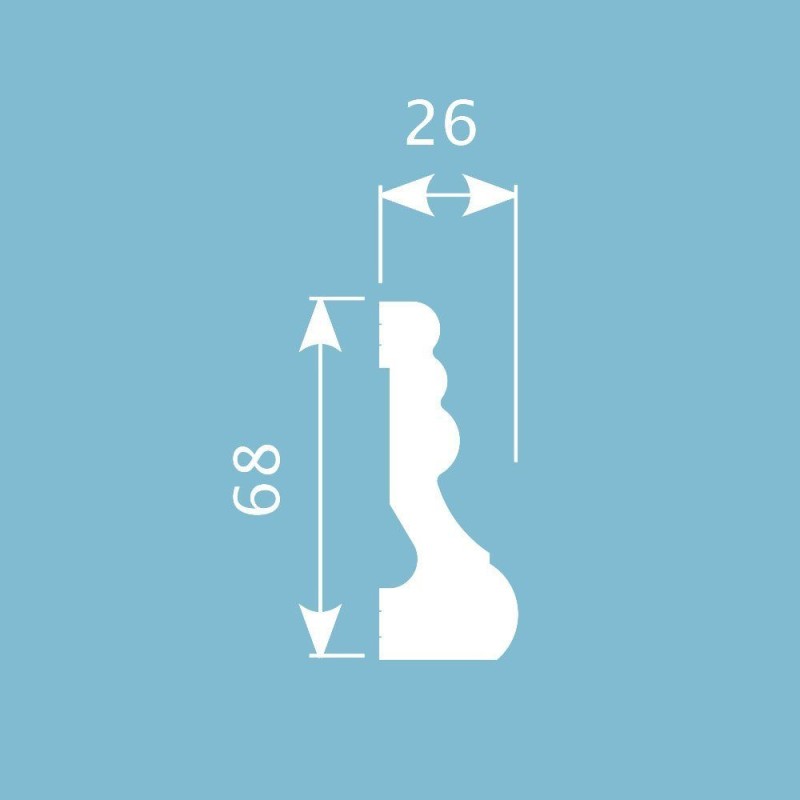 Молдинг М043, 68х26