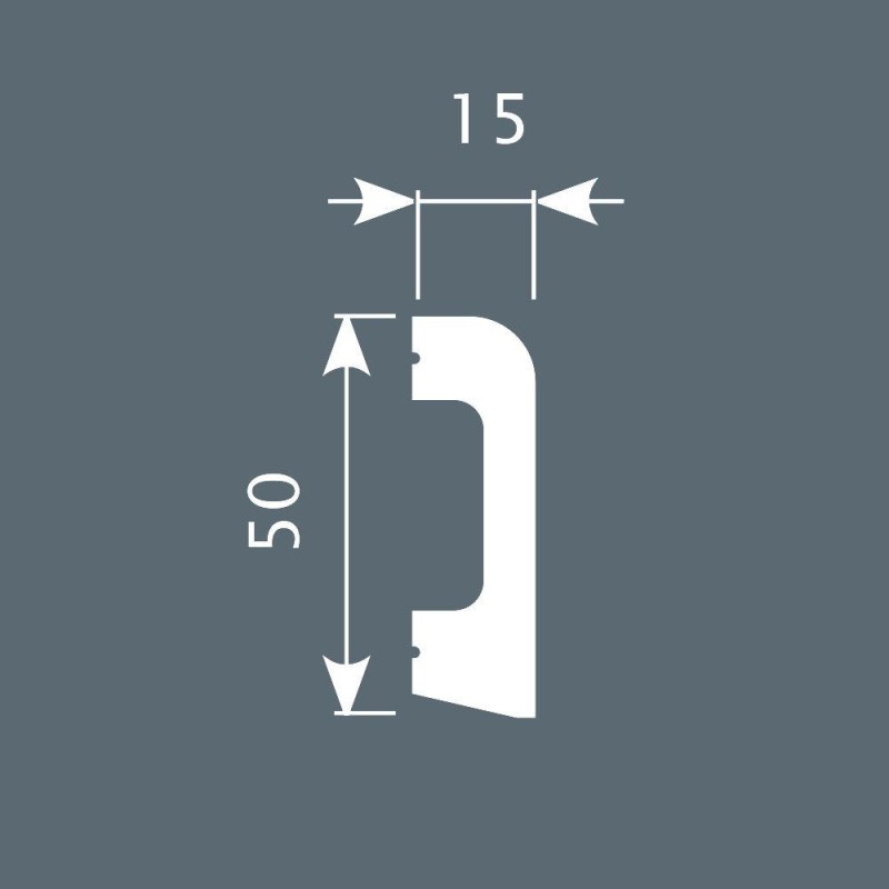 Плинтус П013, 50х15, экополимер