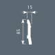 Плинтус П020, 85х15, 2000мм, Экополимер/