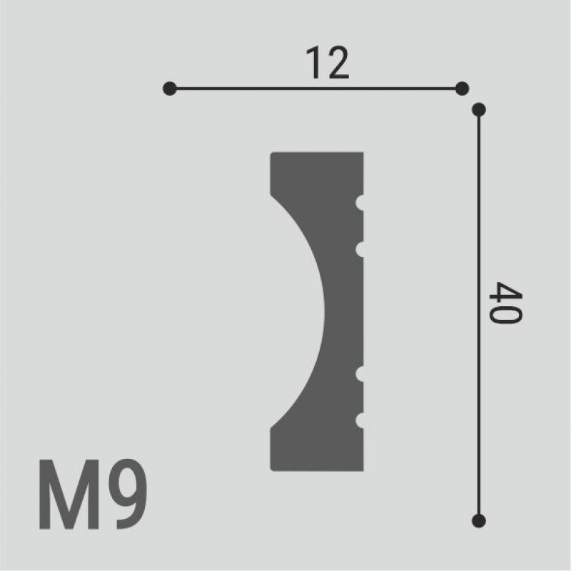 Молдинг XPS POLYMER М 9 40/12