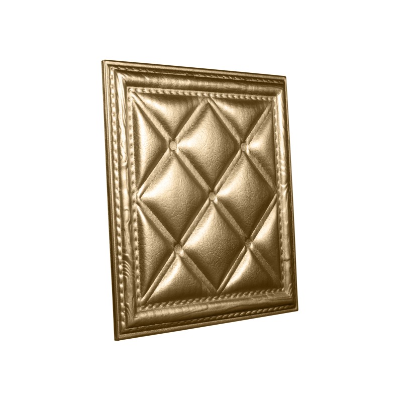 Мягкая стеновая панель  из экокожи Classic 400х400 мм - Champagne