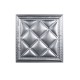 Мягкая стеновая панель  из экокожи Classic 400х400 мм - Silver