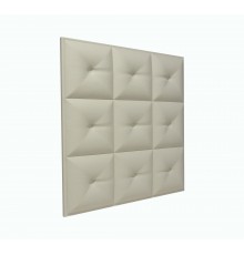 Мягкая стеновая панель из экокожи Boss 400х400 мм - Almond