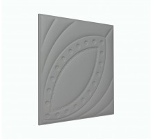 Мягкая стеновая панель из экокожи Petal 400х400 мм - Gray