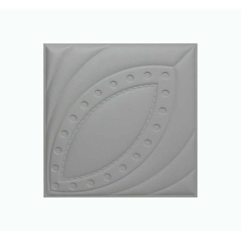 Мягкая стеновая панель из экокожи Petal 400х400 мм - Gray