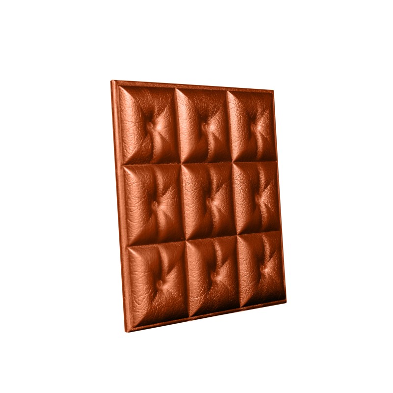 Мягкая стеновая панель из экокожи Boss 400х400 мм - Bronze