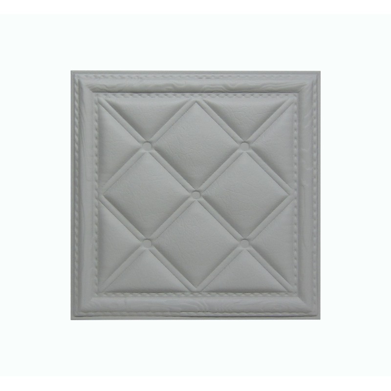 Мягкая стеновая панель из экокожи Classic 400х400 мм - Gray