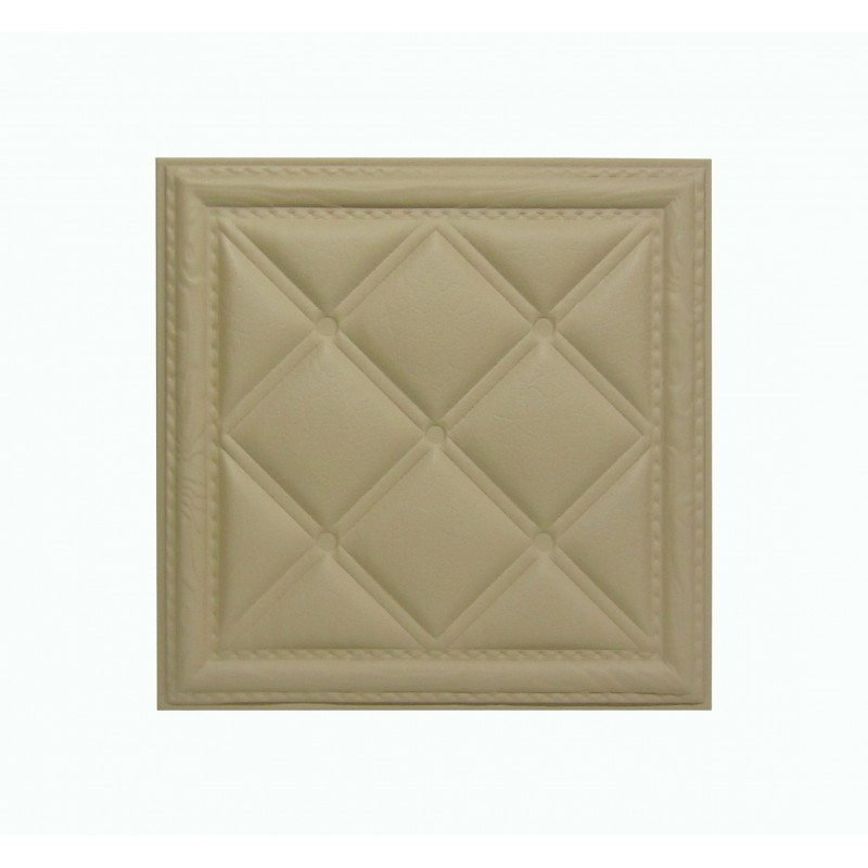 Мягкая стеновая панель из экокожи Classic 400х400 мм - Brandy