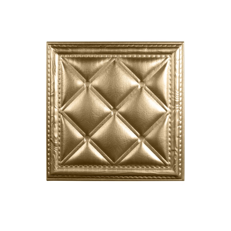 Мягкая стеновая панель  из экокожи Classic 400х400 мм - Champagne