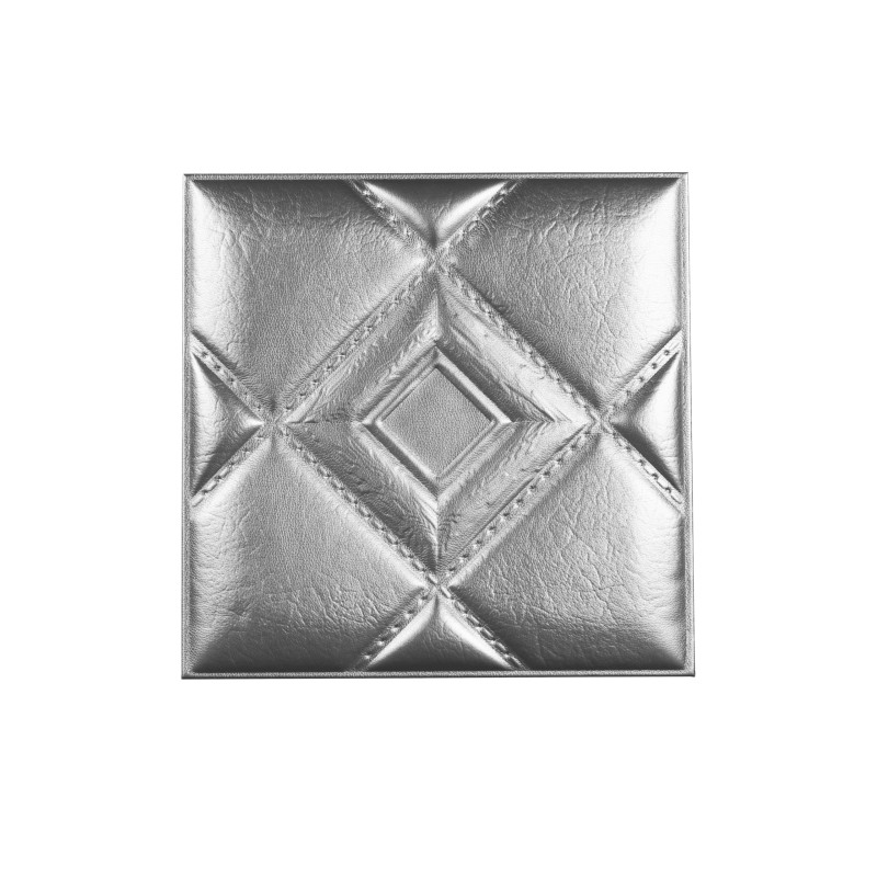 Мягкая стеновая панель из экокожи Luck - Silver