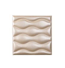 Мягкая стеновая панель из экокожи Wave - Apricot
