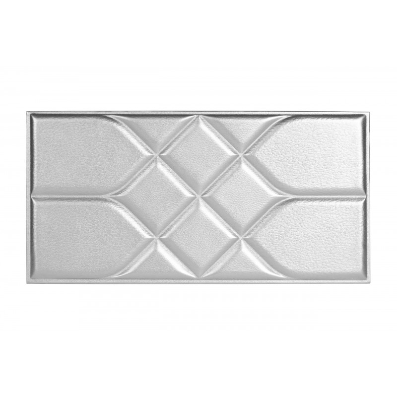 Мягкая стеновая панель Road 300х600 мм - Silver