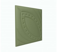 Мягкая стеновая панель из экокожи Petal 400х400 мм - Olive