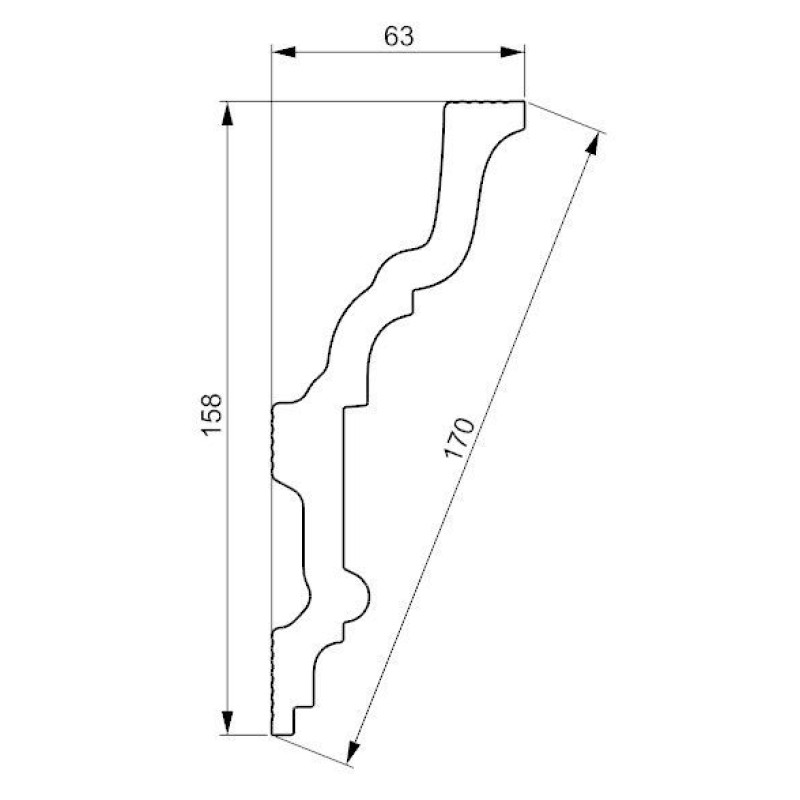 Потолочный плинтус GP-97