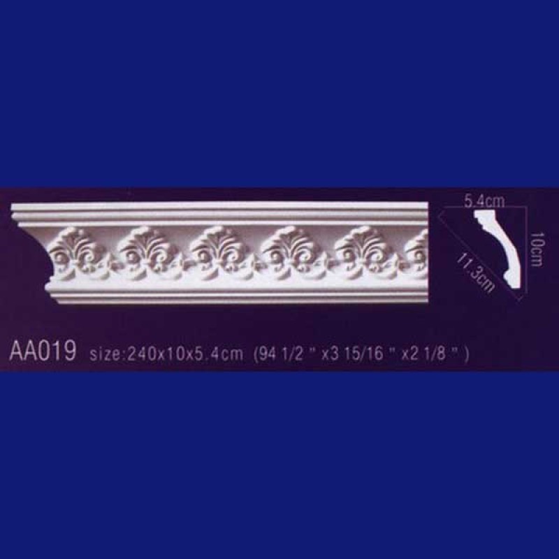 потолочный плинтус с орнаментом Гибкий AA019F
