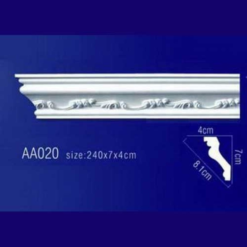потолочный плинтус с орнаментом Гибкий AA020F