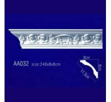 потолочный плинтус с орнаментом Гибкий AA032F
