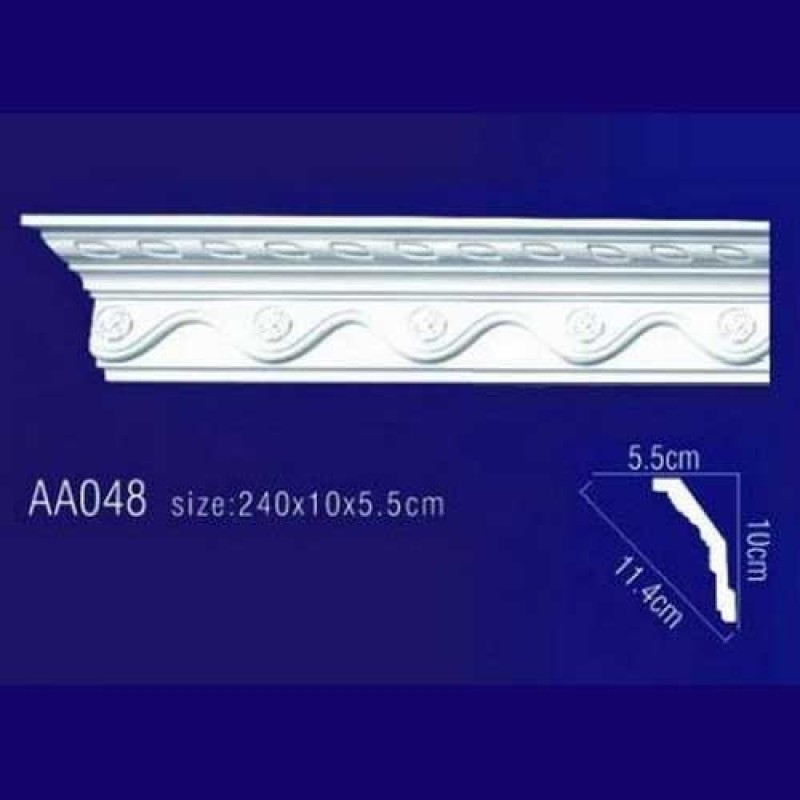 потолочный плинтус с орнаментом Гибкий AA048F