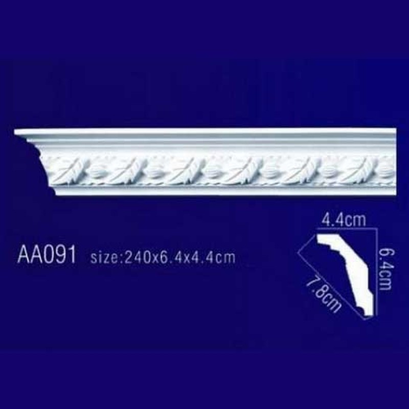 потолочный плинтус с орнаментом Гибкий AA091F