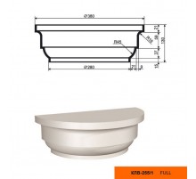 Полуколонна КЛВ-255/1 (капитель) (ЛС-101-1)