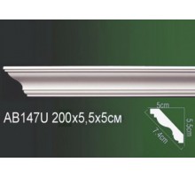 AB147U Плинтус потолочный без орнамента