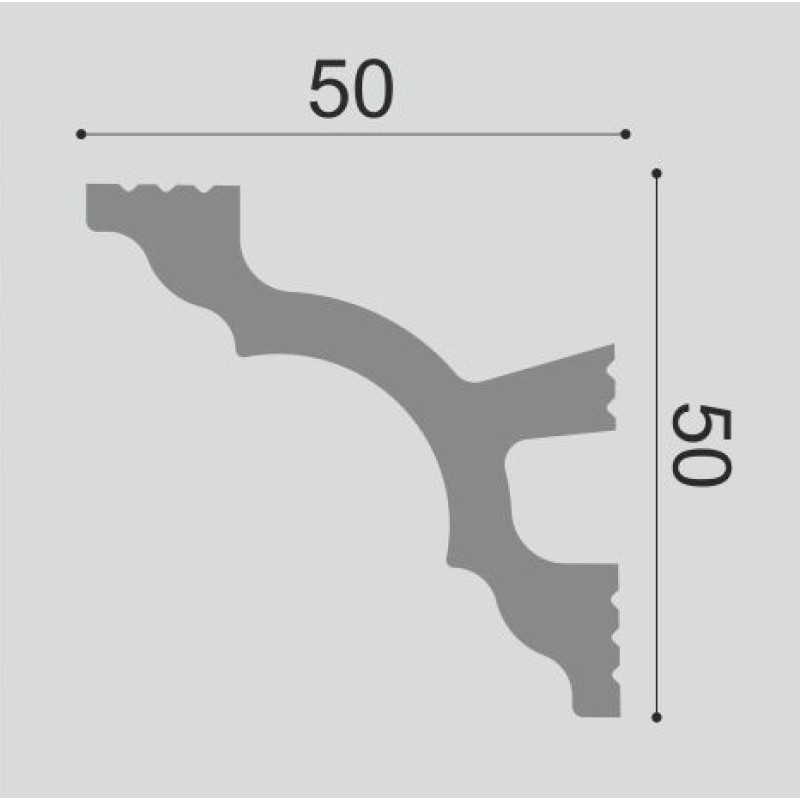 Потолочный плинтус П 22 50/50
