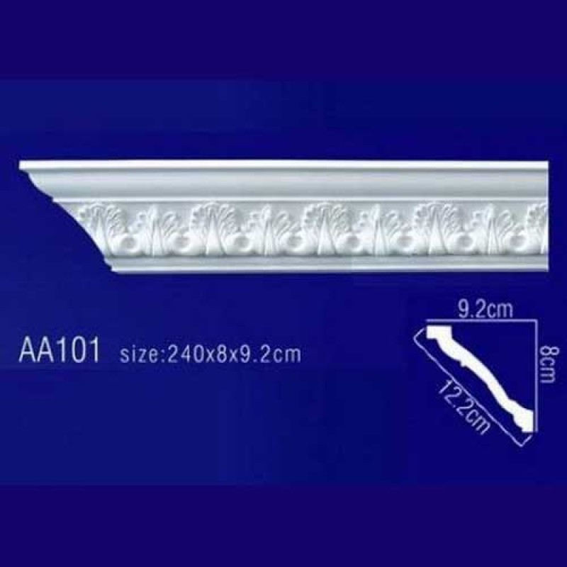 потолочный плинтус с орнаментом Гибкий AA101F