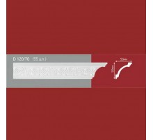 Плинтус потолочный полистиролD120-70 (55)