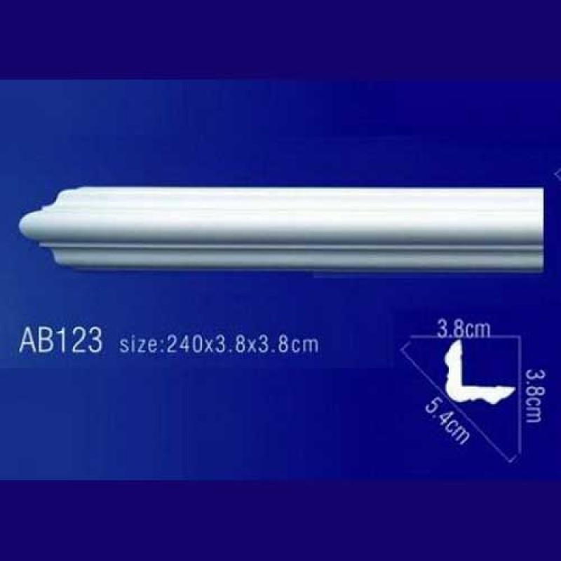 AB123 Плинтус потолочный без орнамента