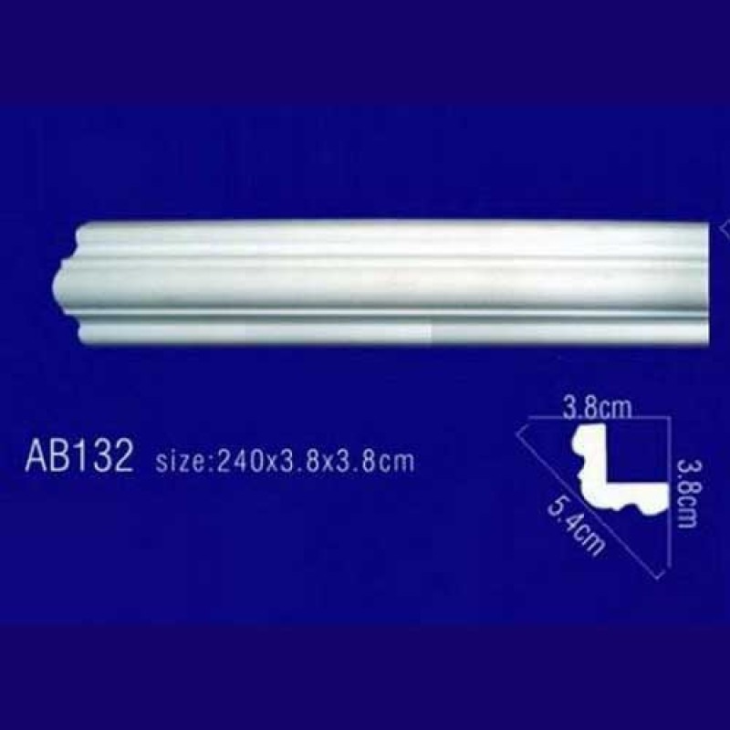 AB132 Плинтус потолочный без орнамента