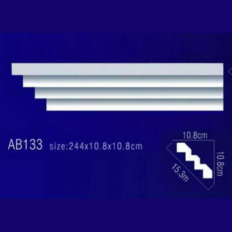 AB133 Плинтус потолочный без орнамента