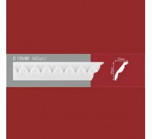 Плинтус потолочный полистиролD135-80 (40)