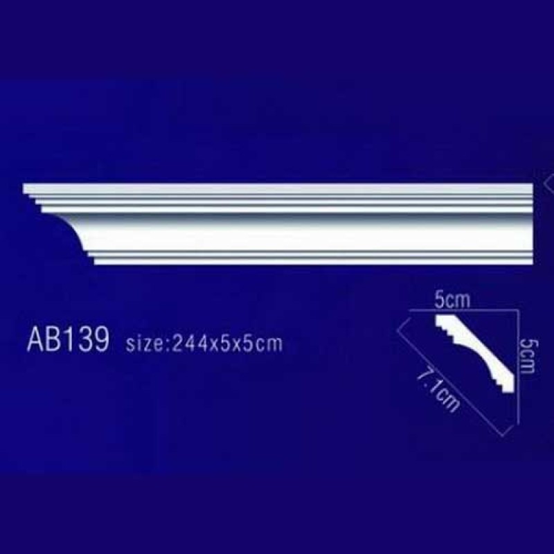 AB139 Плинтус потолочный без орнамента